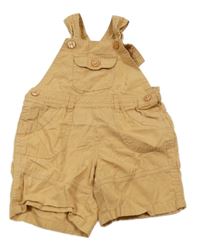 Okrové plátěné laclové kraťasy Ergee