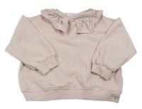 Svetloružová mikina s golierikom Zara