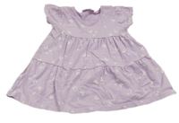 Lila šaty s motýlikmi Ergee