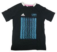 Čierno-modré tričko s nápismi Adidas