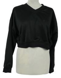 Dámska čierna športová crop mikina