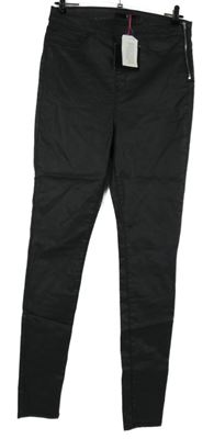 Nové - Dámské černé koženkové tregíny Very 