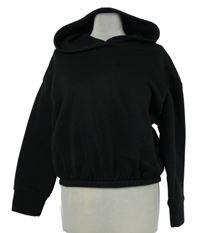 Dámská černá crop mikina s kapucí Shein