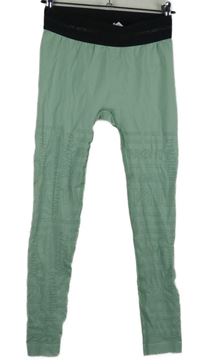 Dámské světlezelené sportovní funkční legíny s logy Gymshark 