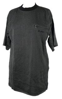 Pánske čierno-biele vzorované tričko Esebio