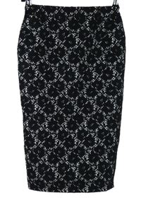 Dámska čierno-biela čipková púzdrová sukňa Miss Selfridge