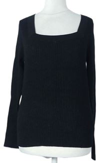 Dámsky čierny rebrovaný sveter F&F