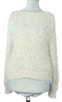 Dámsky béžový chlpatý sveter H&M