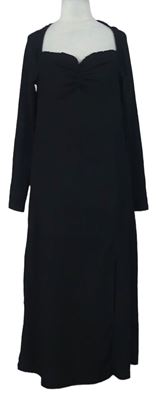 Dámske čierne vzorované midi šaty Monki