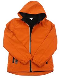 Oranžová softshellová bunda s kapucňou Topo