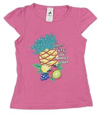 Ružové tričko s ovociem C&A