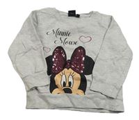 Svetlosivá mikina s Minnie Disney