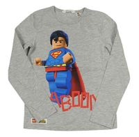 Sivé tričko so Supermanem H&M