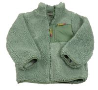 Zelená huňatá podšitá bunda zn. H&M