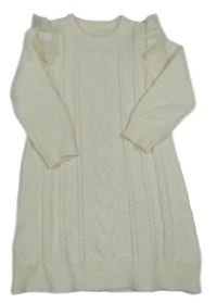 Biele pletené šaty Shein