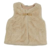 Béžová kožešinová podšitá vesta Lindex