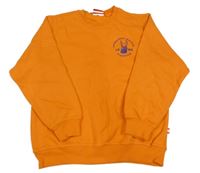 Oranžová mikina s potlačou