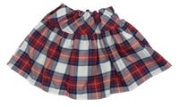 Modro-bielo-červená kockovaná sukňa H&M