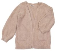 Pudrový chlpatý svetrový cardigan Primark