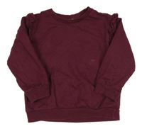 Vínová mikina s volány H&M