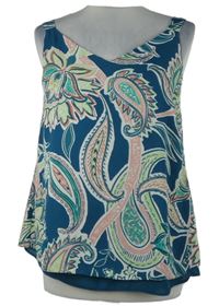 Dámský tmavozelený halenkový vrstvený top se vzorem Nutmeg 