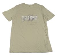 Béžové tričko Jack & Jones