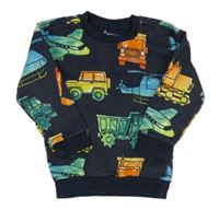 Tmavomodrá mikina s autami Nutmeg