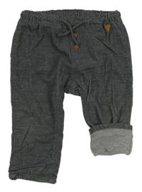 Sivé pošité manšestráky H&M