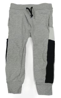 Sivo-bielo-čierne tepláky Next