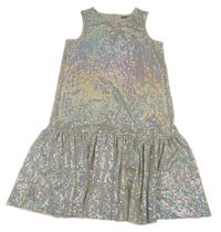 Béžové puntíkaté třpytivé šaty Destination