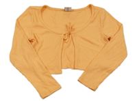 Oranžové úpletové žebrované bolérko Page one young