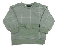 Světlekhaki kockovaná mikina s vreckom Primark