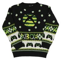 Černo-zelený svetr - X-box