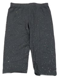 Tmavosivé trblietavé capri legíny Yigga