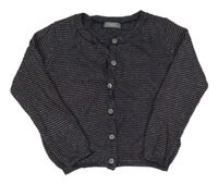 Tmavomodro-farebný pruhovaný prepínaci sveter Next