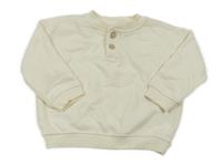 Krémová mikina s gombíkmi Zara