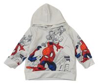 Biela mikina so Spidermanem a kapucňou