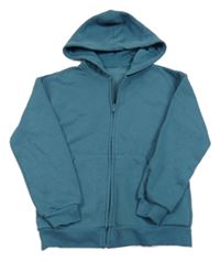 Modrozelená prepínaci mikina s kapucňou