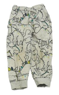 Šedé tepláky s dinosaury Nutmeg