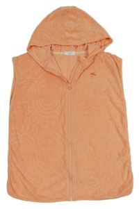 Lososové vzorované froté županové šaty s kapucí Primark 