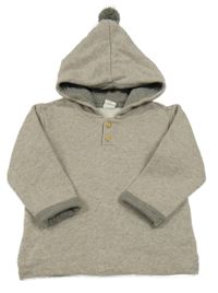 Béžová melírovaná mikina s kapucí H&M