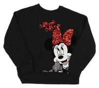 Černá mikina s Minnií a flitry George 