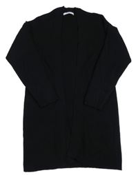 Čierny rebrovaný svetrový cardigán Reserved