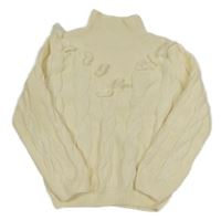 Smetanový vzorovaný svetr s rolákem Eden&Victar