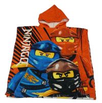 Červené froté pončo Ninjago s kapucí 