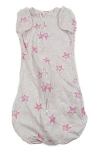 Bílo-růžový spací pytel s hvězdičkami Aden + Anais