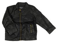 Čierna koženková jarná bunda Primark