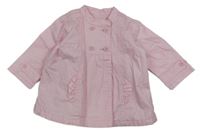 Svetloružový šušťákový jarný kabát Sisley