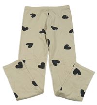 Béžové legíny se srdíčky H&M