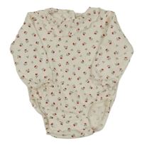 Bílé květované body s límečkem H&M